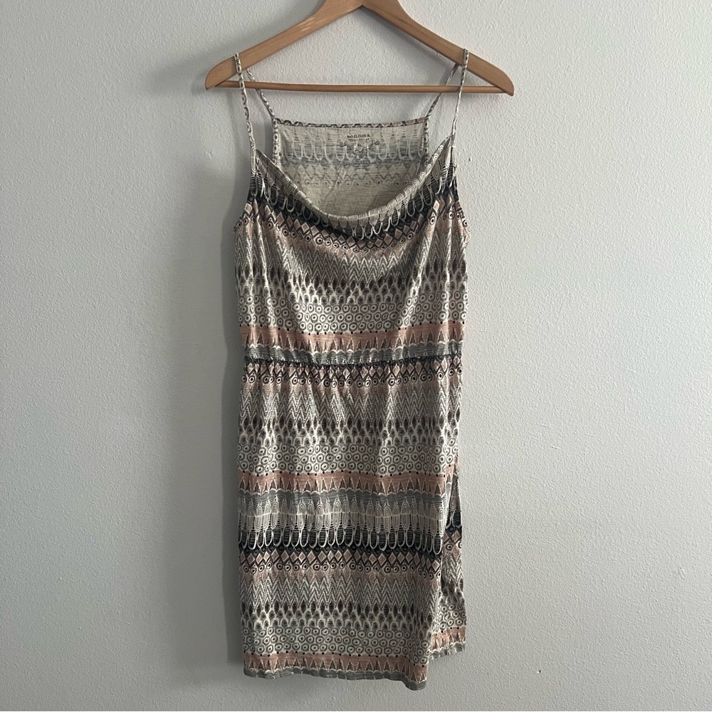 Sonoma Gray and Black Sleeveless Slip Dress